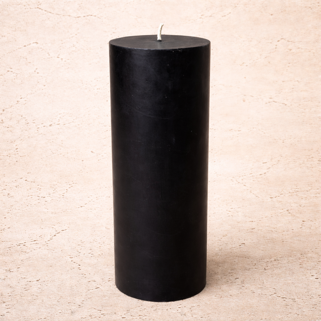 Black Pillar Candle - Large