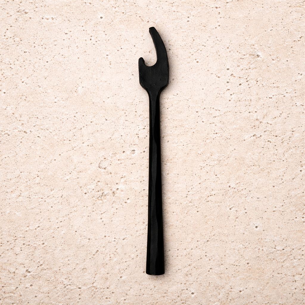 Black iron bottle opener