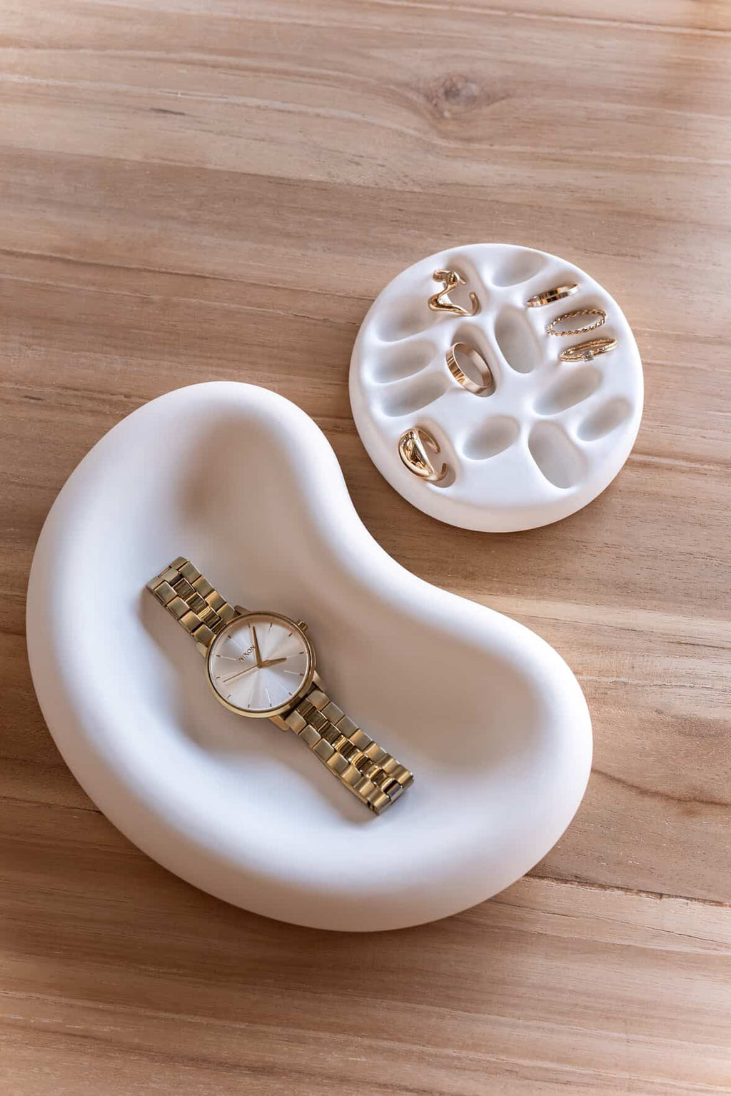 Jesmonite Ring Holder - White
