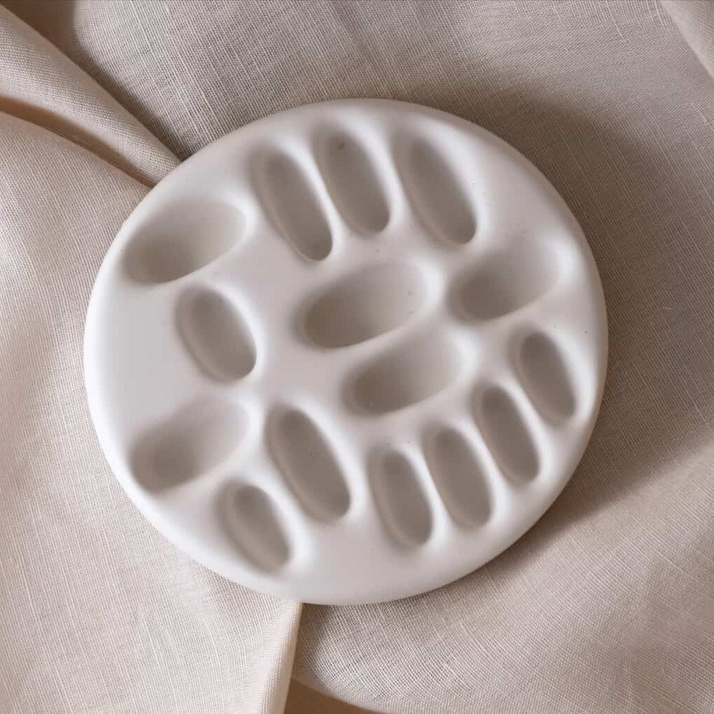 Jesmonite Ring Holder - White