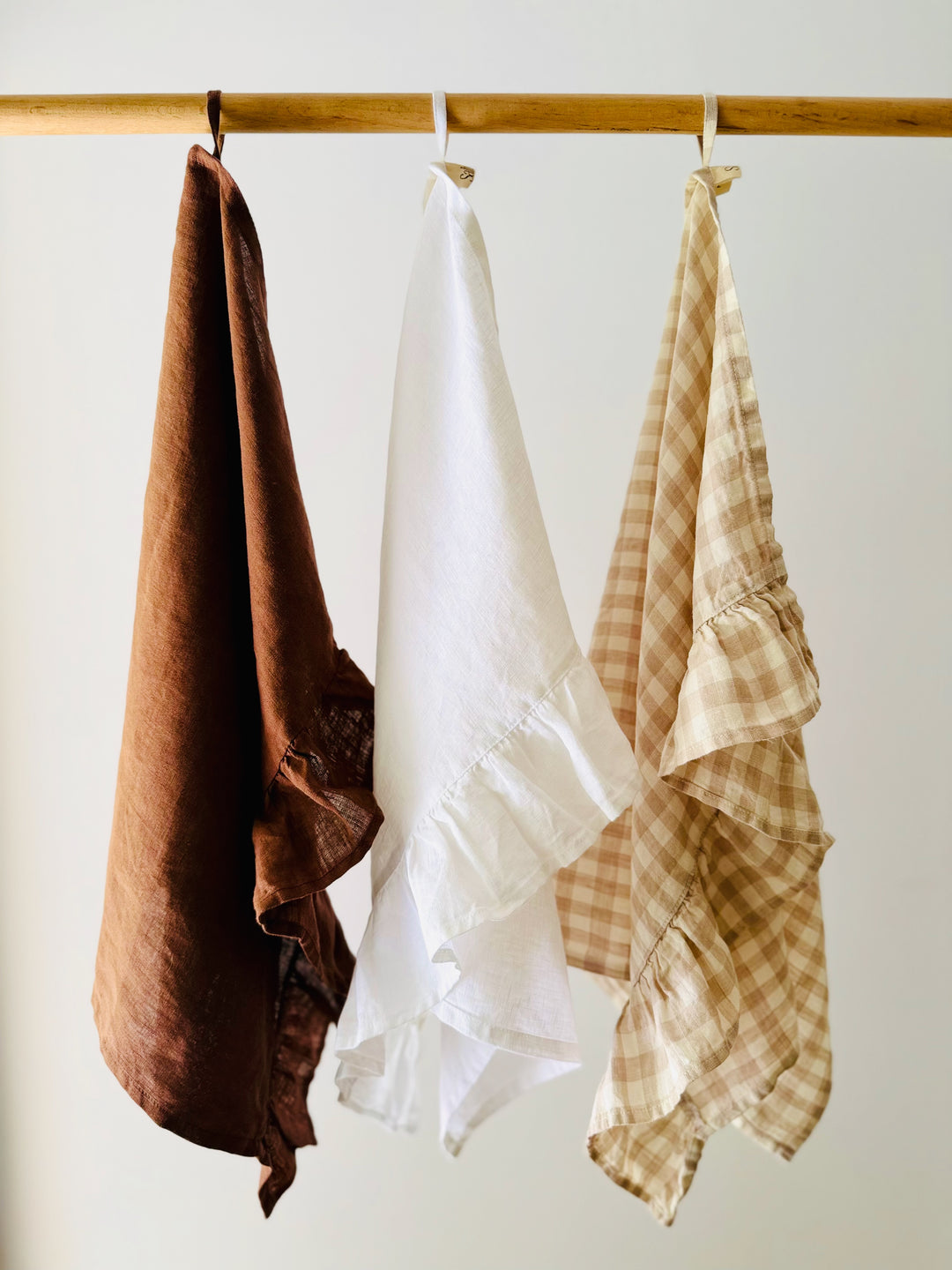 Lisiére Tea Towel - Gingham - Premium French Linen