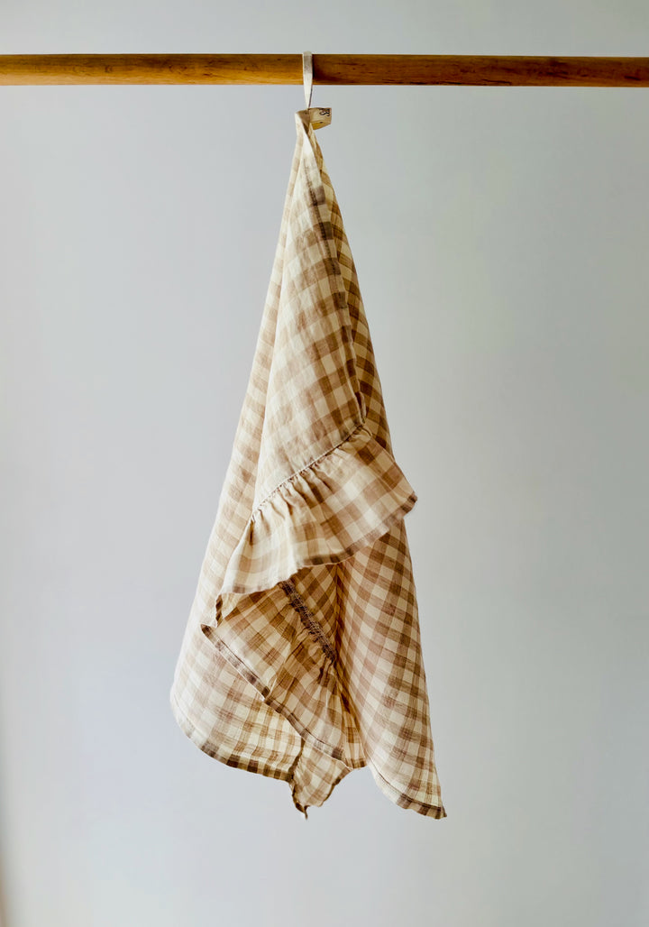 Lisiére Tea Towel - Gingham - Premium French Linen